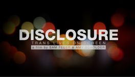 A cinematic landscape poster for the film featuring the title in bold white letters against a blurred background of colorful, out-of-focus lights. Below the title, it reads 'A film by Sam Feder & Amy Scholder' in smaller white text.