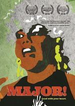 Illustration of Miss Major, a Black transgender woman in screen print style. She has grey hair and is wearing a black tank top, with large lime green earrings and a green background. Her mouth is open in the act of speaking and two well manicured fingers are visible.