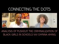 Close-up side-by-side Zoom image of two people smiling. Ignacio, on left, is a light-skinned person with short dark har, peach-colored glasses and a white t-shirt. Chynna, on right, has curly short hair, a blue button shirt, and two gold necklaces.